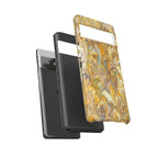 Golden Yellow Marbled Italian Phone Case - Dual Layer - Matte or Glossy