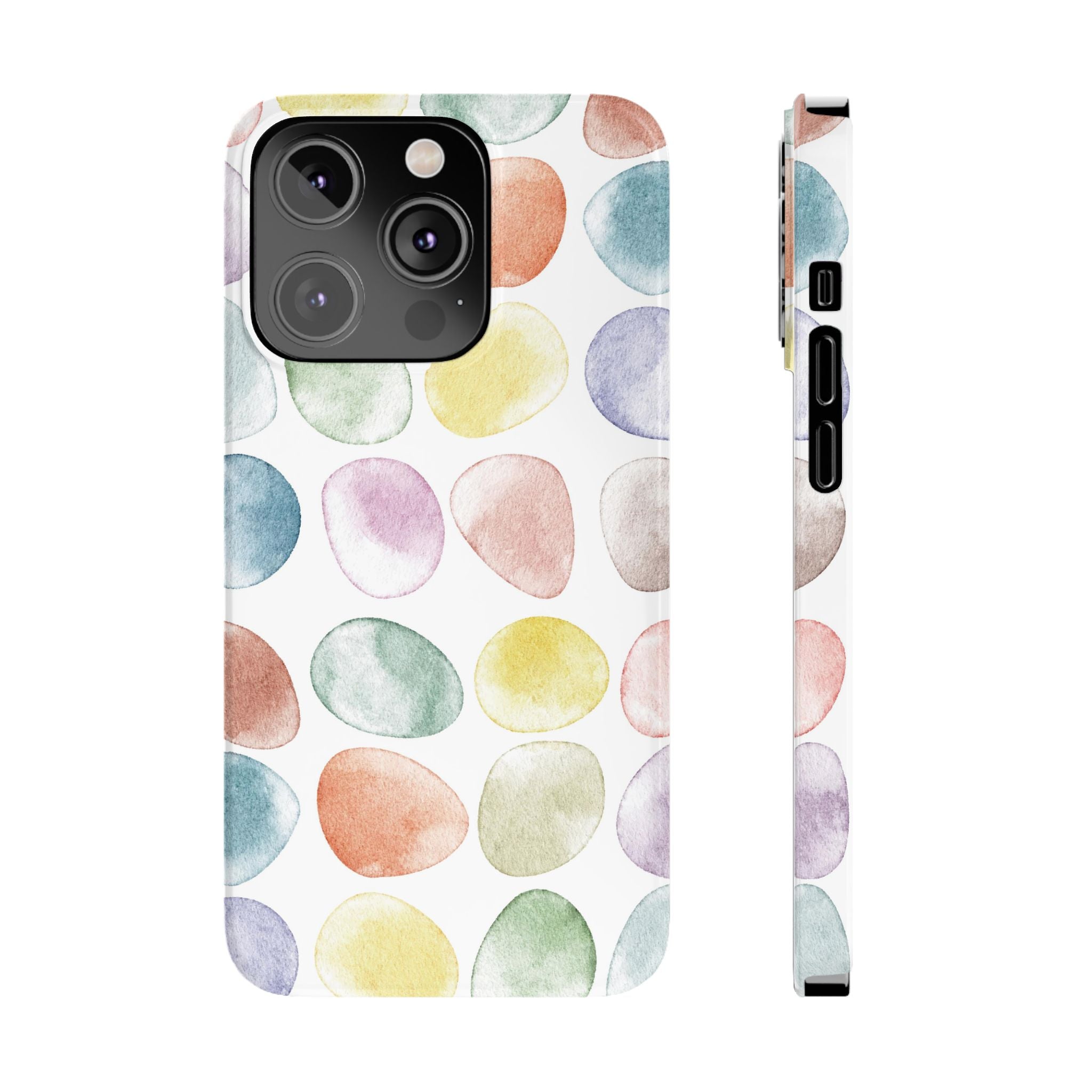 Colorful Watercolor Organic Circle iPhone 17 + many models Phone Cases