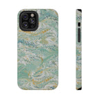 Mint Green Marbled Swirl Phone Case - Dual Layer