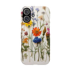 Floral Phone Cases, Slim Protective Cover, Pressed Flowers Design, iPhone 17 Case, Botanical Phone Accessories, Floral Theme Phone Case