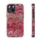 Pretty in Pink - Peacock Marble Italian Tough Phone Case — Durable Marbled Phone Case
