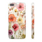 Pink Floral Pressed Flowers - Slim Case