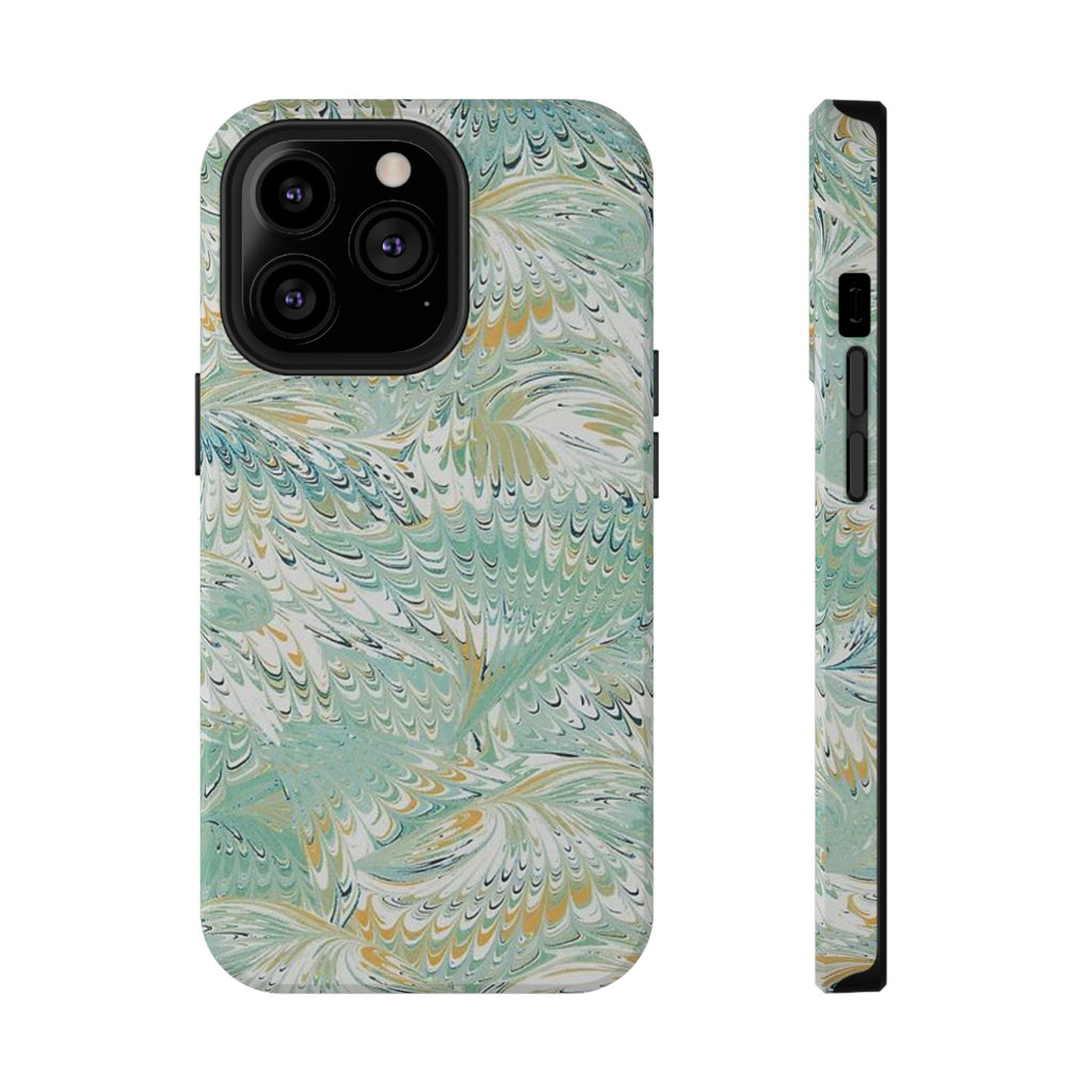Mint Green Marbled Swirl Phone Case - Dual Layer