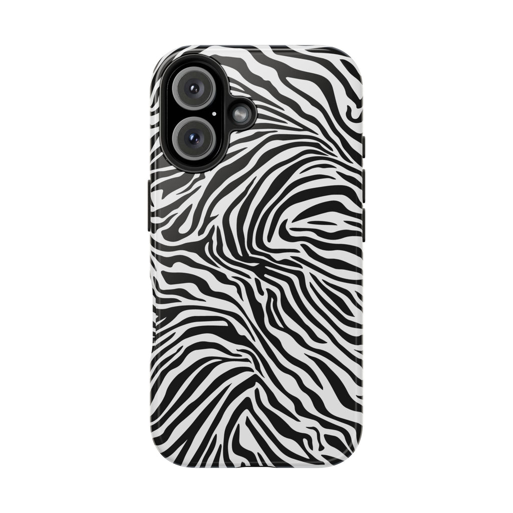 Zebra Black + White - Dual Layer Phone Case