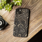 Black Italian Marble Design Slim iPhone 17 + all models Phone Cases