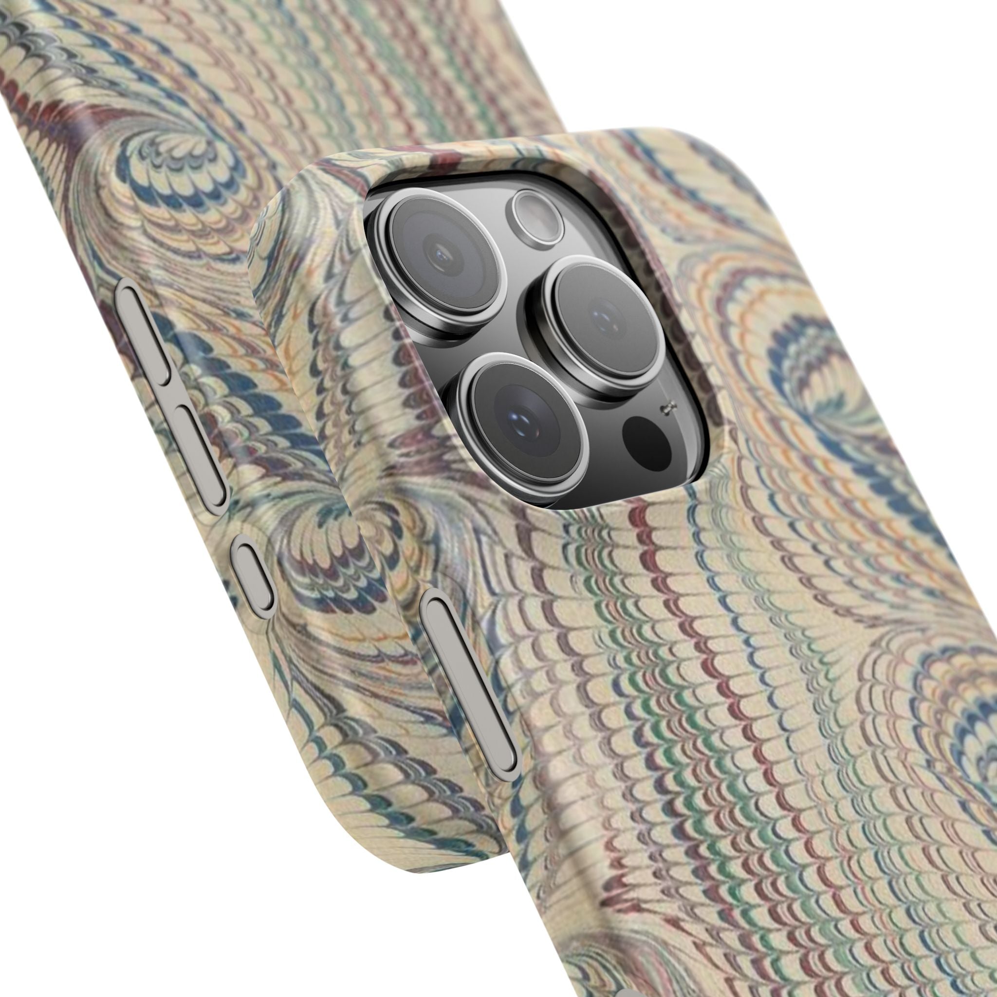 Beige Marbled Swirl Phone Case - Single Layer Slim Case