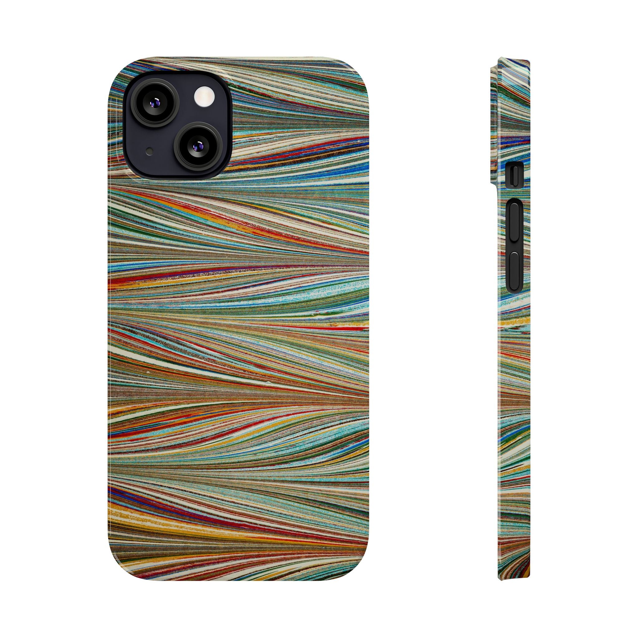 Traditional Hand-Marbled Florentine Multi-Colored Artwork for iPhone 17 and all sizes of iPhones