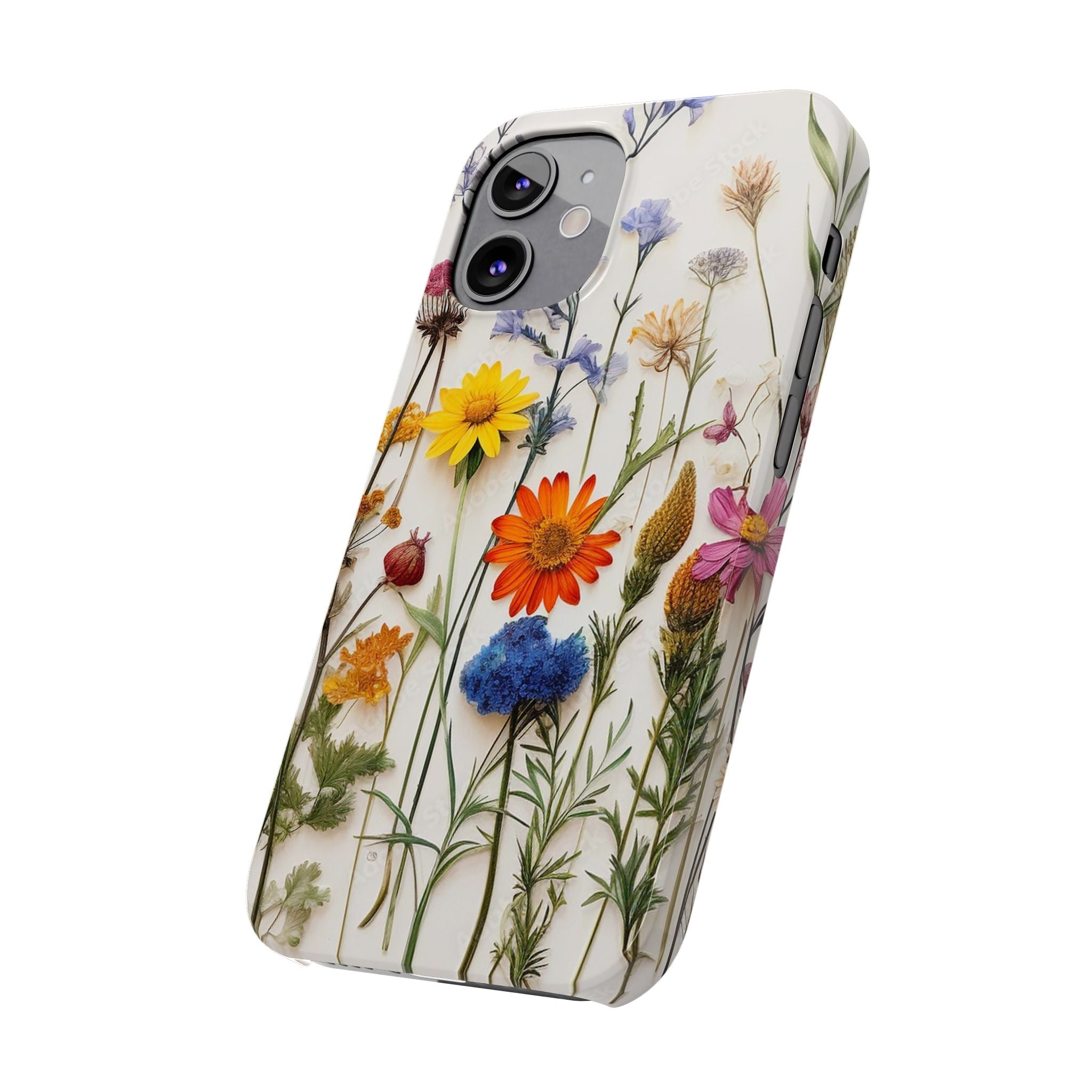 Floral Phone Cases, Slim Protective Cover, Pressed Flowers Design, iPhone 17 Case, Botanical Phone Accessories, Floral Theme Phone Case