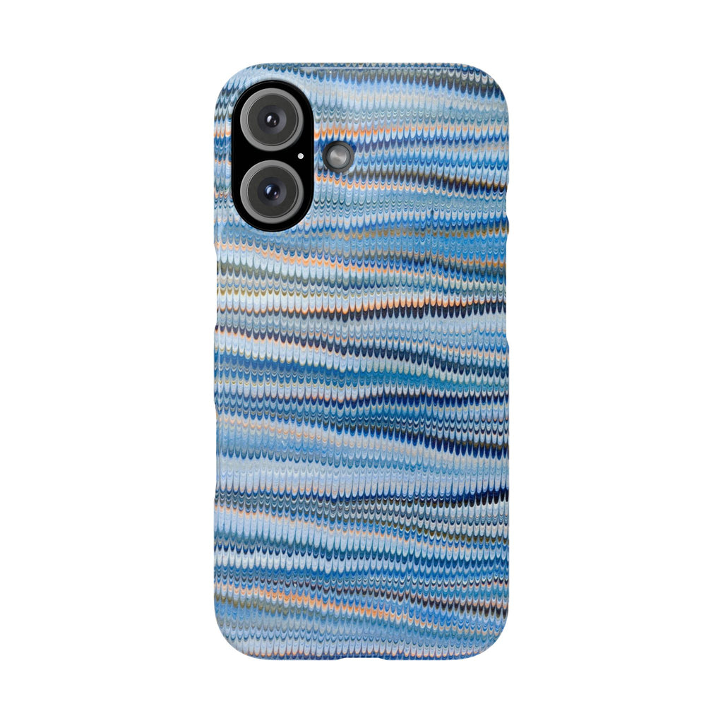 Shades of Blue Italian Marbled Design Phone Case