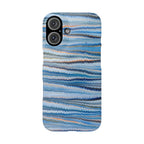 Shades of Blue Italian Marbled Design Phone Case