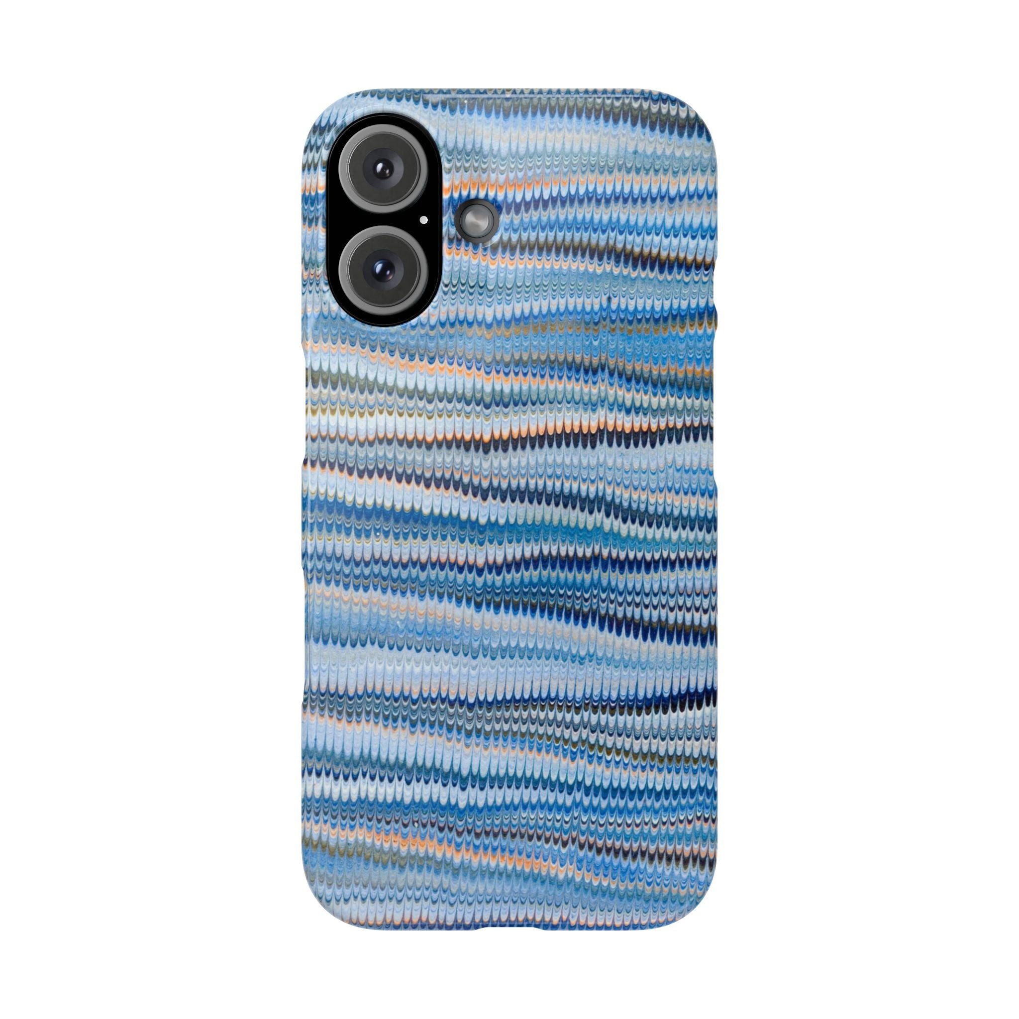 Shades of Blue Italian Marbled Design Phone Case