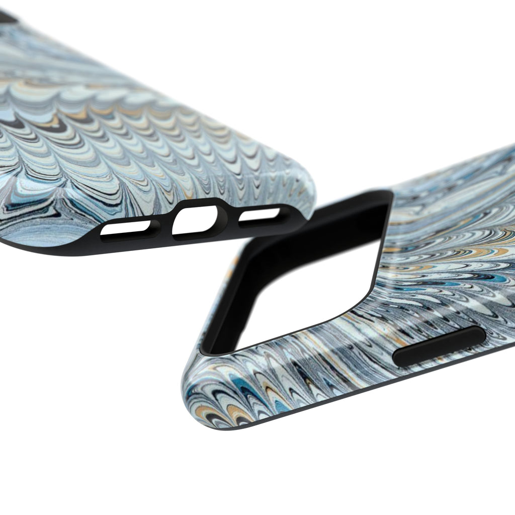 Light Blue Marbled Swirl - Dual Layer Phone Case
