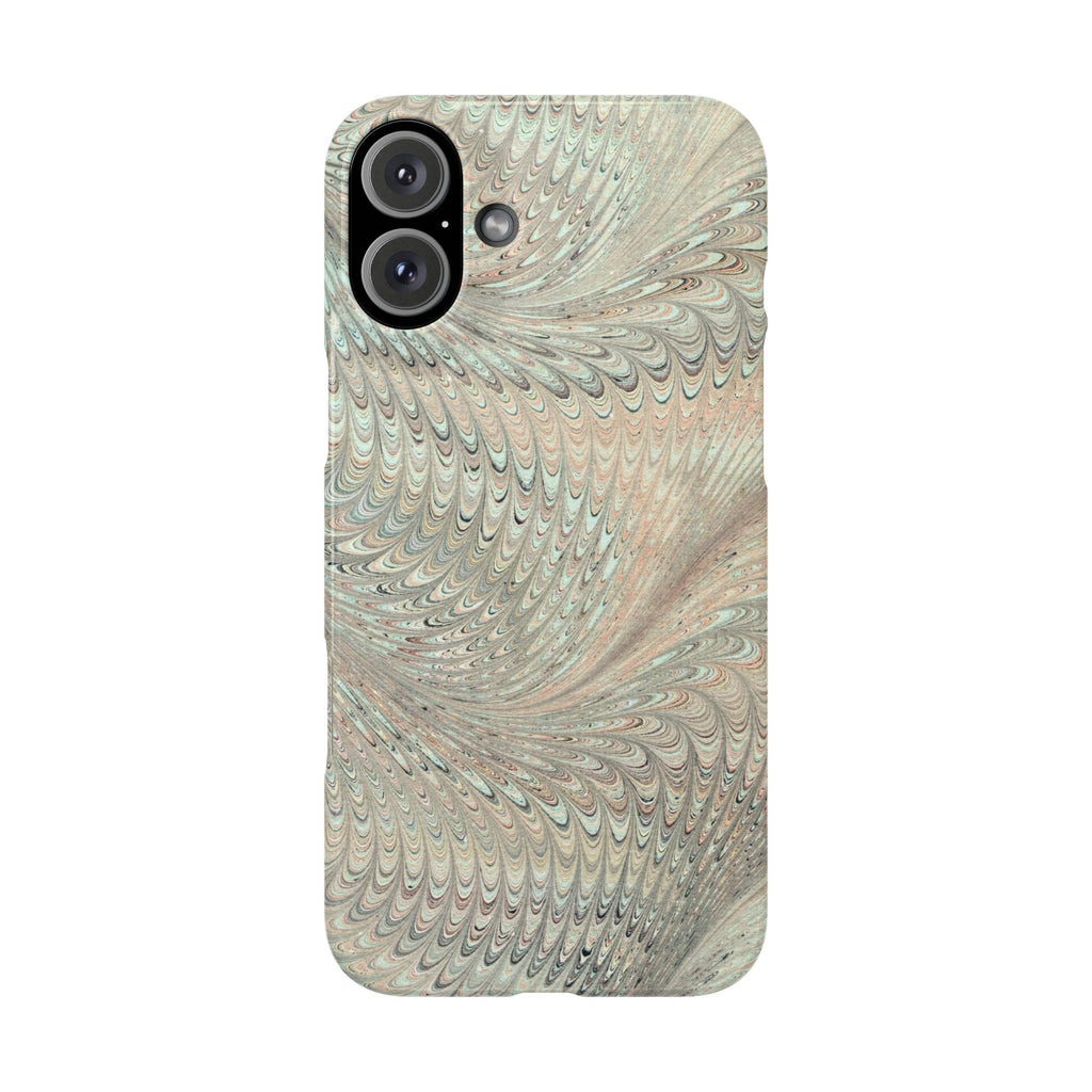 Mint + Green Italian Marbled Phone Case, Mag Safe