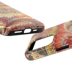 Marbled Swirl Tough Phone Case - Red Rust Orange Fall Colors, Heavy Duty Case. Alternative: Protective Phone Cover, Durable Smartphone Case,