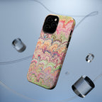 Marbled Pastel Pink and Green Impact-Resistant Phone Case for Apple + Samsung