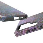Lavender Marbled Peacock Durable Phone Case - Matte or Glossy