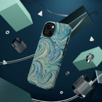 Aqua + Green Marble Phone Case - Impact-Resistant MAG SAFE - Dual Cover Design