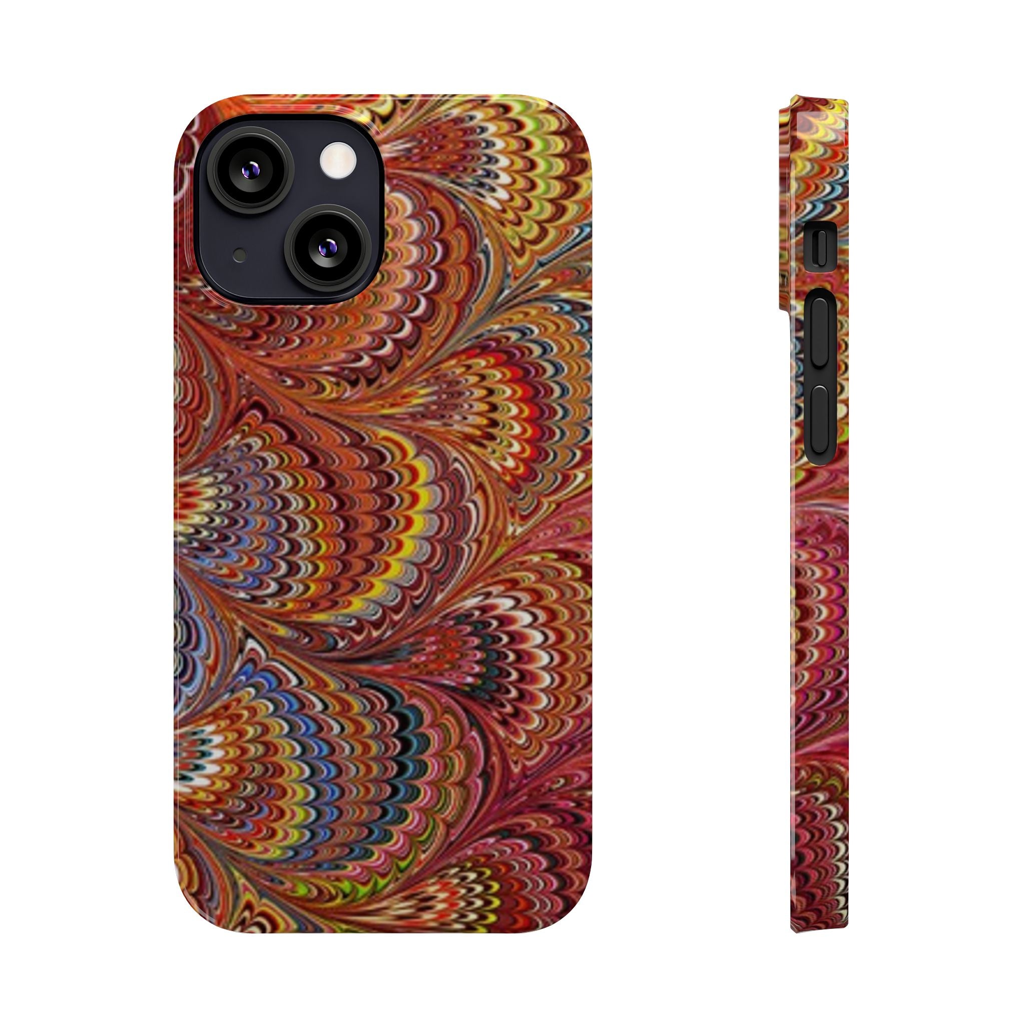 Italian Marbled Design, Red and Blue Pallet