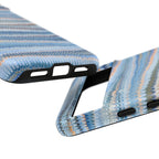 Blue Marbled Phone Cases iPhone 16 + Samsung + Apple + Google - all models, Vintage Marbled Design - Tough Cases