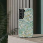 Mint Green Marbled Swirl Phone Case - Dual Layer