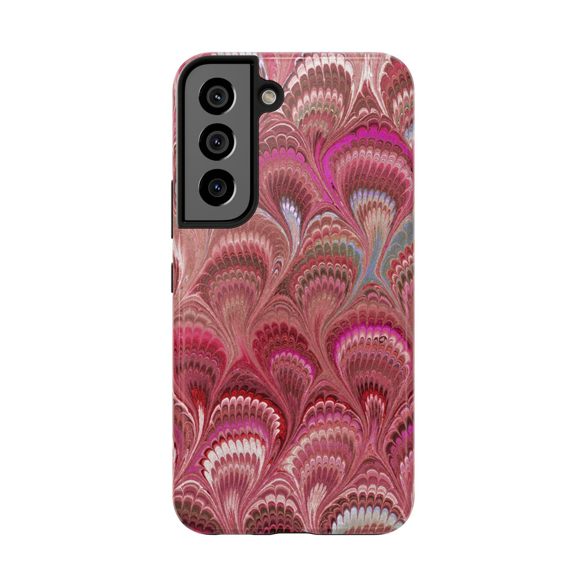 Pretty in Pink - Peacock Marble Italian Tough Phone Case — Durable Marbled Phone Case