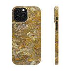 Golden Yellow Italian Marbled Designed, Slim Phone Cases, Case-Mate