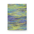 Vintage Italian Marbled Hardcover Journal Lime Green and Purple