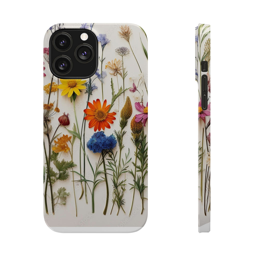 Floral Phone Cases, Slim Protective Cover, Pressed Flowers Design, iPhone 17 Case, Botanical Phone Accessories, Floral Theme Phone Case