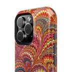 Red, Blue, and Yellow Marbled Phone Dual Layer Phone Case