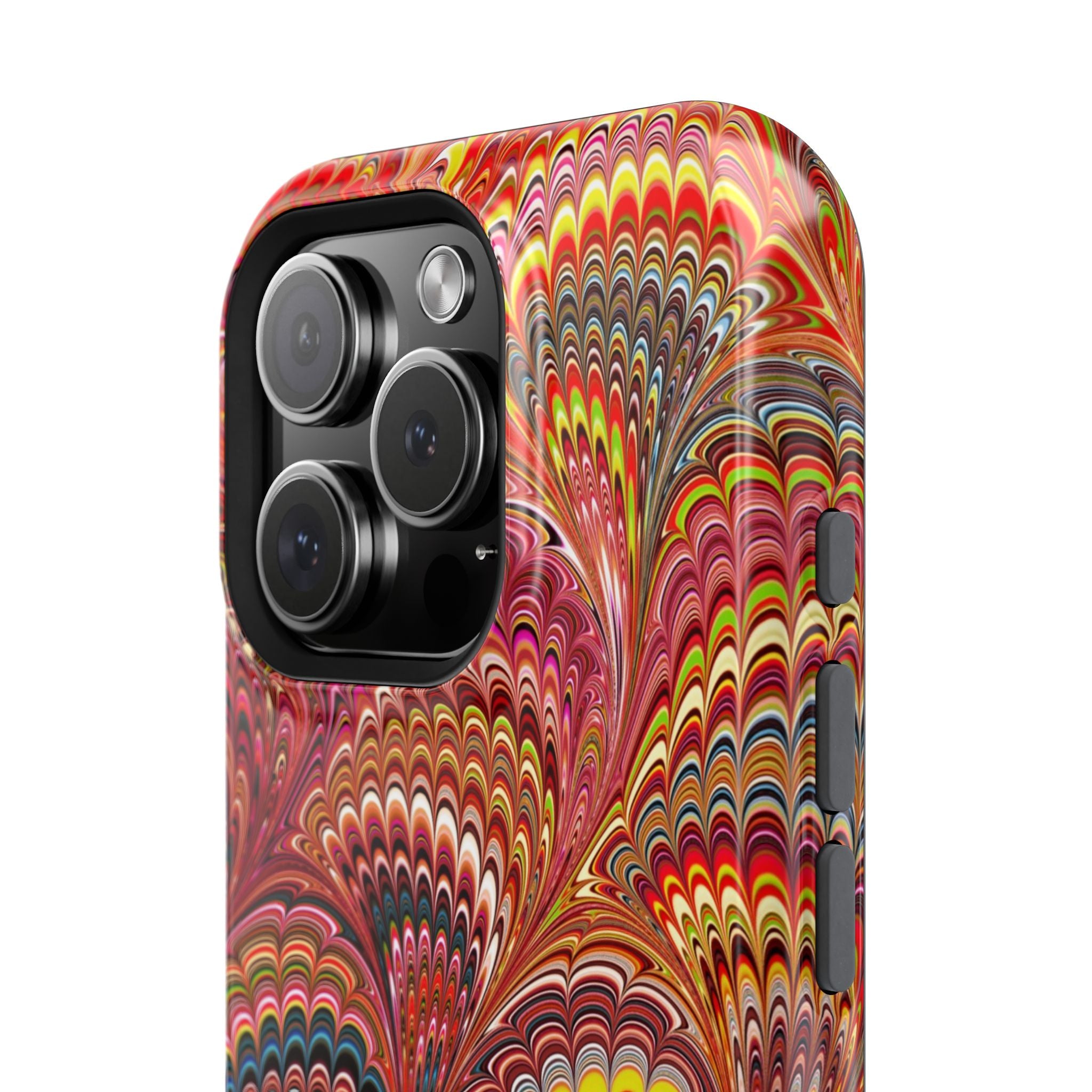 Red, Blue, and Yellow Marbled Phone Dual Layer Phone Case