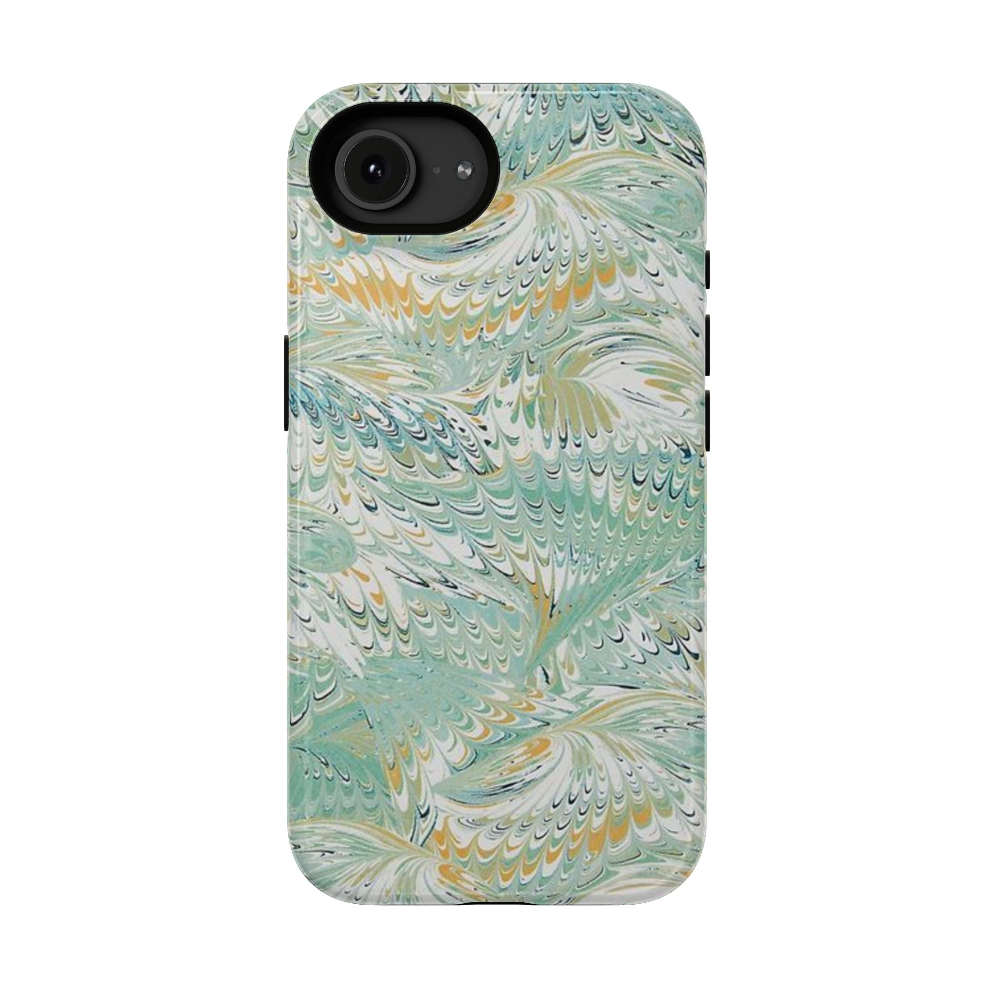 Mint Green Marbled Swirl Phone Case - Dual Layer