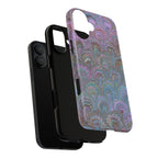 Lavender Marbled Peacock Durable Phone Case - Matte or Glossy