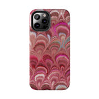 Pretty in Pink - Peacock Marble Italian Tough Phone Case — Durable Marbled Phone Case