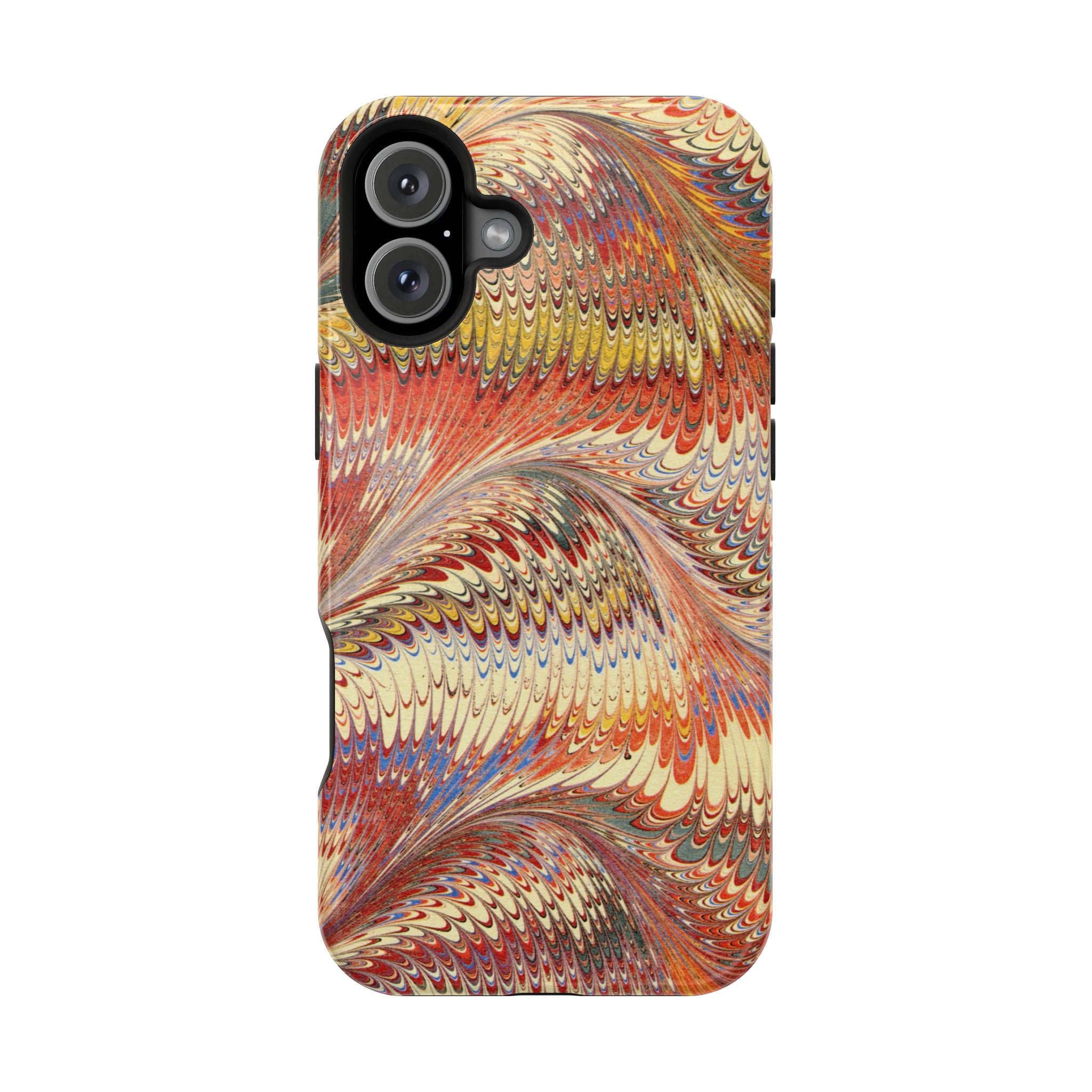 Rust and Gold Italian Vintage Marble Design Durable Phone Case for Apple + Samsung