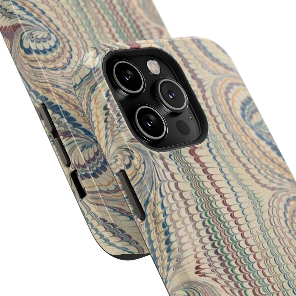 Italian Beige & Blue Marble Phone Case — Impact-Resistant Durable Case for Apple & Samsung