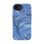 Blue Marbled Swirl Phone Case - Dual Layer Case