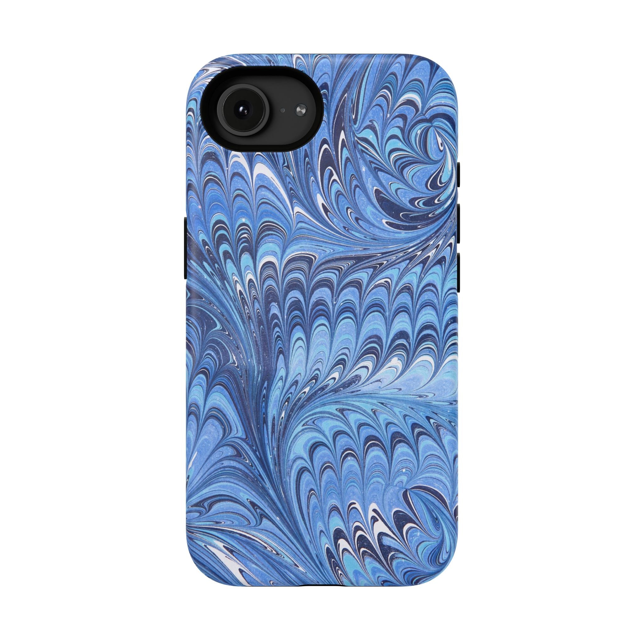 Blue Marbled Swirl Phone Case - Dual Layer Case