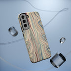 Italian Beige & Blue Marble Phone Case — Impact-Resistant Durable Case for Apple & Samsung