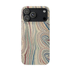 Beige Marbled Swirl Phone Case - Single Layer Slim Case