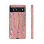 Pink Pastels Feather Marbled Vintage Design iPhone 16 + Samsung + Apple + Google - all models