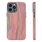 Pink Pastels Feather Marbled Vintage Design iPhone 16 + Samsung + Apple + Google - all models