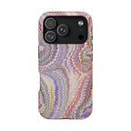 Pink and Lavender Pastel Italian Vintage Feathered Design Dual Layer Durable Phone Case