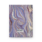 Hardcover Journal Matte Lavender Marbled Italian Design