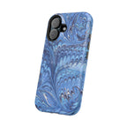 Blues Marbled Magnetic MAG SAFE Double Cover Phone Case