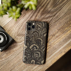 Black Italian Marble Design Slim iPhone 17 + all models Phone Cases