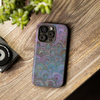 Lavender Marbled Peacock Durable Phone Case - Matte or Glossy