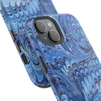Blue Marbled Swirl Phone Case - Dual Layer Case