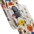 Floral Phone Cases, Slim Protective Cover, Pressed Flowers Design, iPhone 17 Case, Botanical Phone Accessories, Floral Theme Phone Case