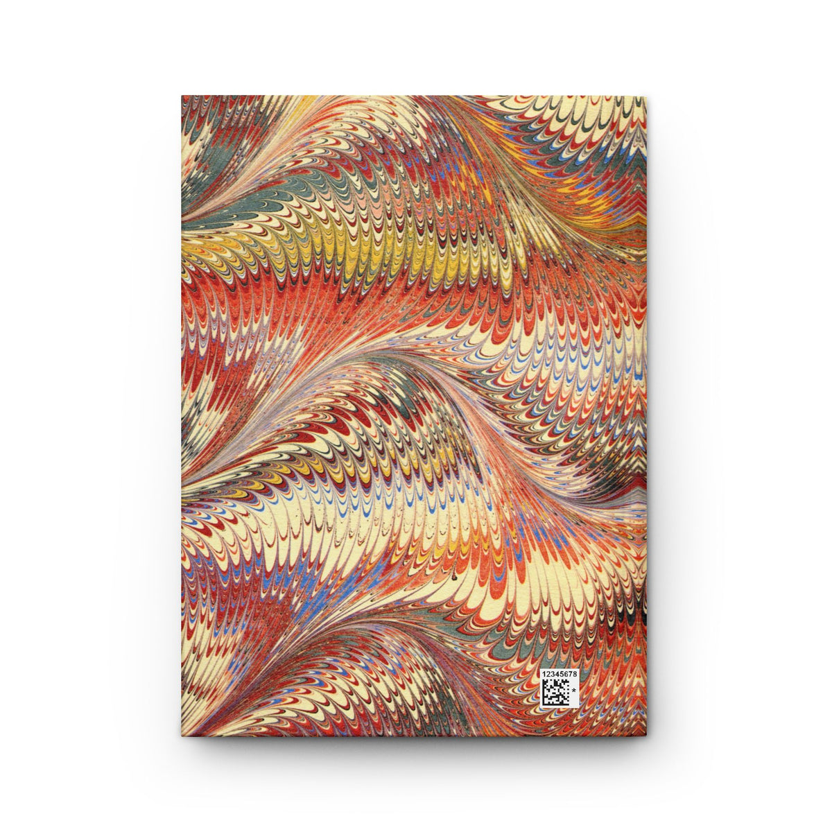Rust, Gold Swirl Marbled Hardcover Journal - 5.75" x 8" - Blank Pages