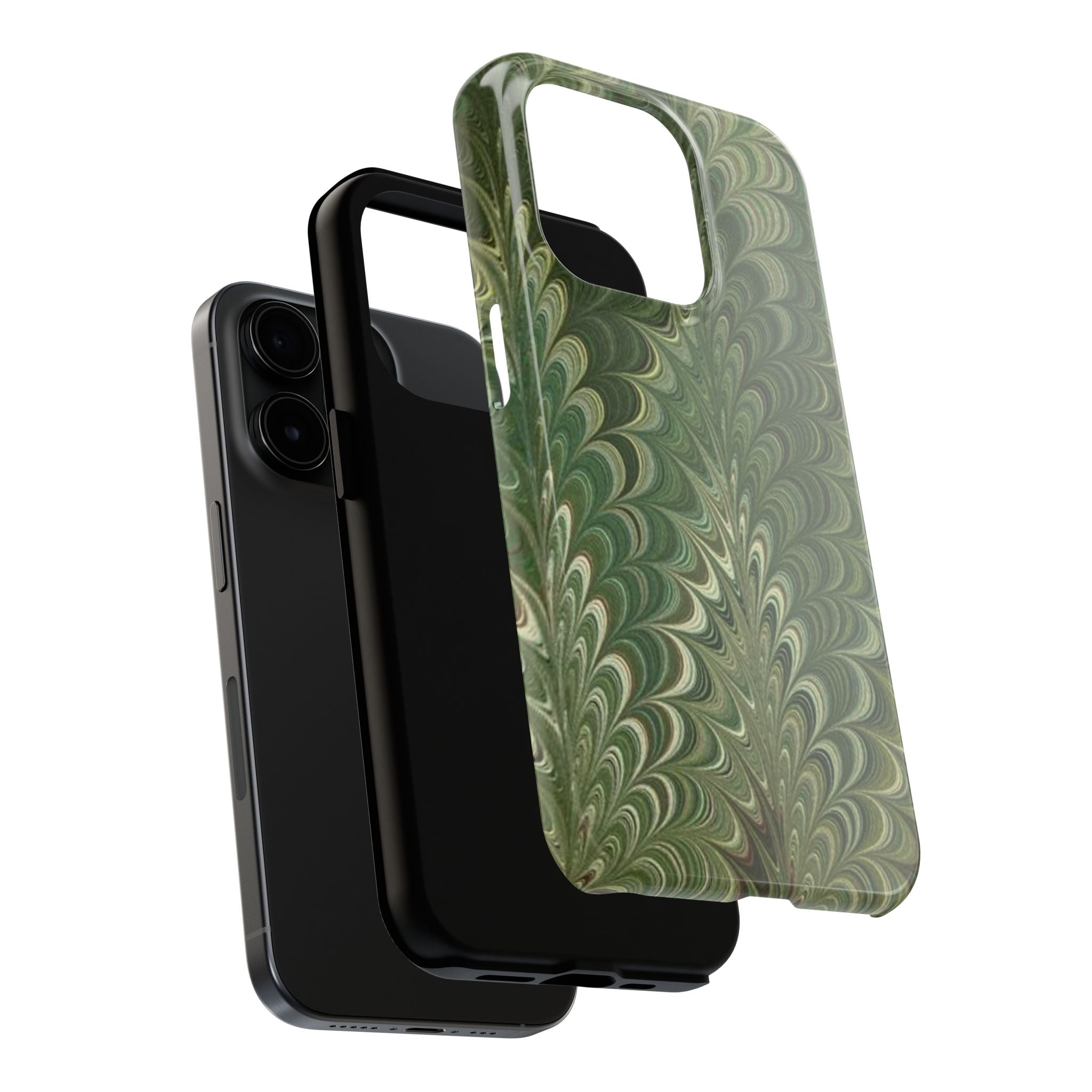 Deep Green Marble Italian Durable Phone Case